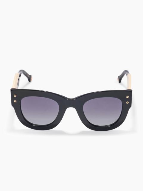 Round Frame Sunglasses With Contrast Temples
