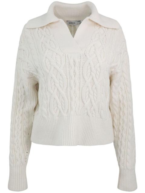 Kate cable-knit polo jumper
