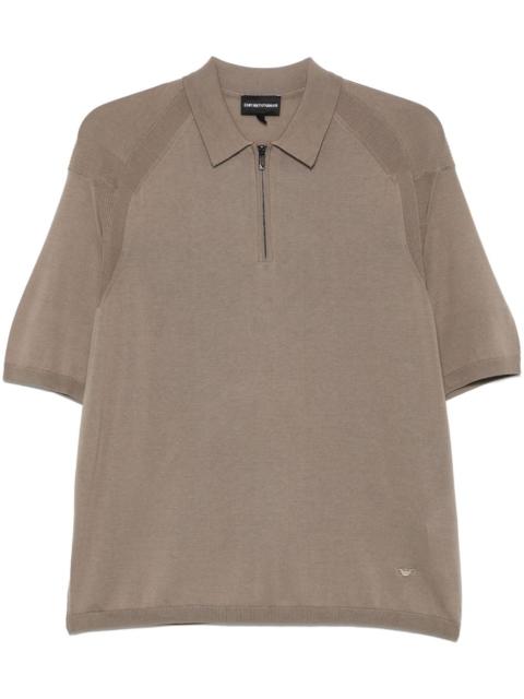 fine-knit polo shirt