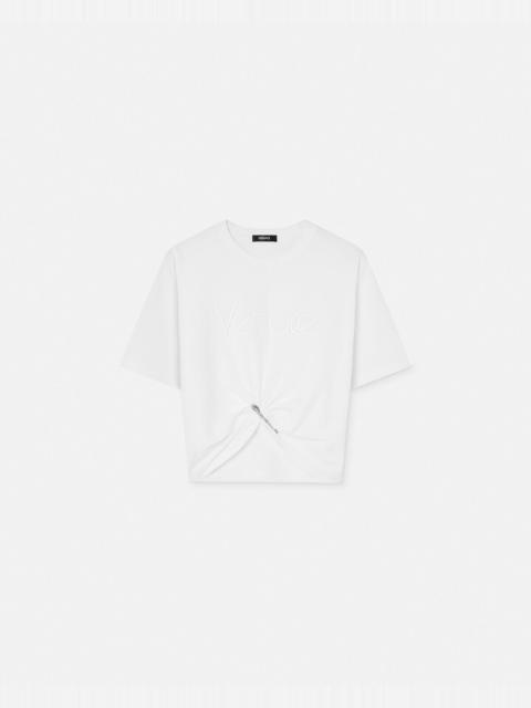 1978 Re-Edition Logo Safety Pin Crop T-Shirt