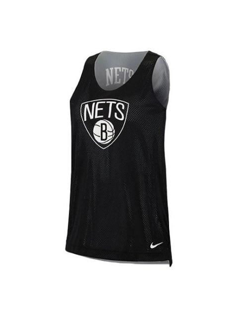 (WMNS) Nike x NBA Brooklyn Nets Reversible Training Jersey 'Black Grey' DA2368-010