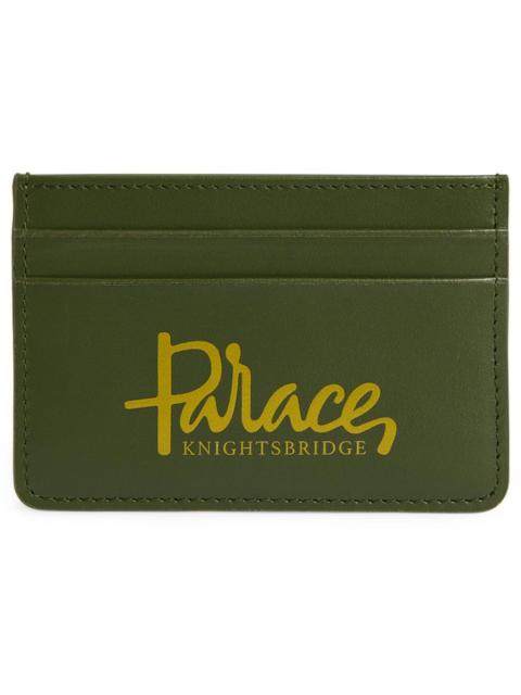 Palace x Harrods Leather Logo Card Holder Green