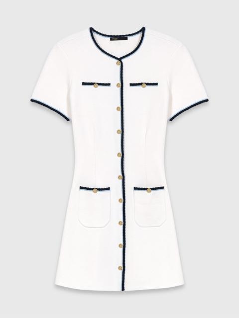 Short dress with contrasting trim