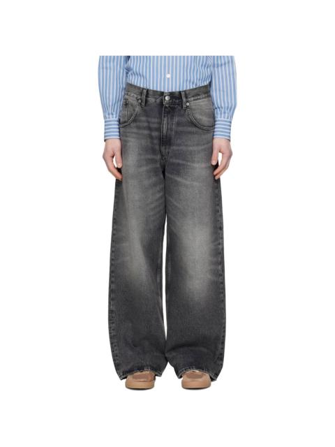 Black Super Wide Jeans