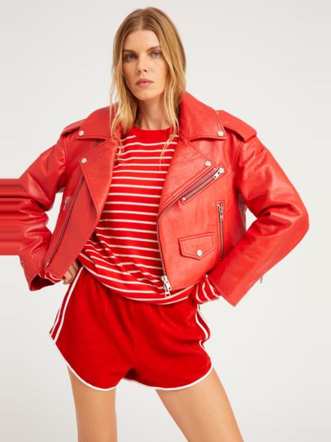 LEATHER BIKER JACKET