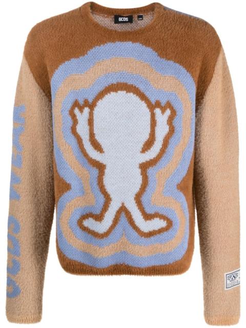 Wirdo Win Hairy jacquard jumper