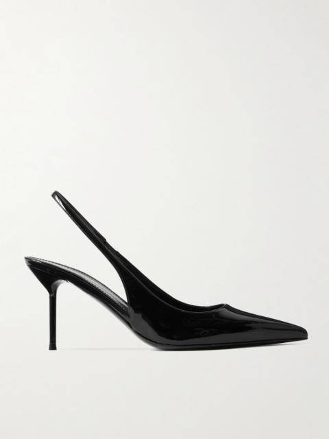 Lidia patent-leather slingback pumps Black