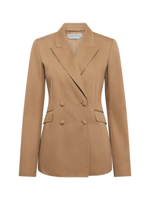 Angela Blazer in Camel Light Sea Island Cotton Twill