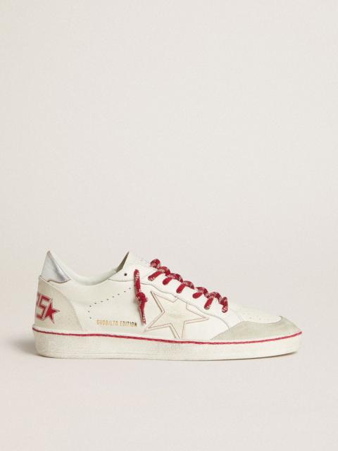 Men’s Ball Star LTD CNY in white leather with a lived-in effect