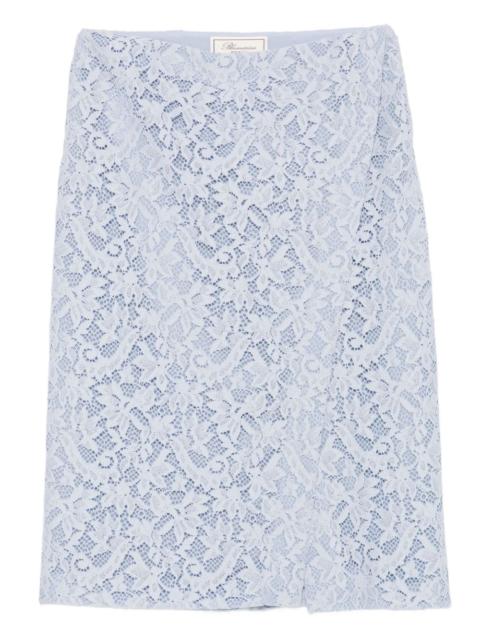 lace floral midi skirt