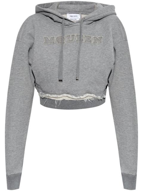 logo-embroidered hoodie