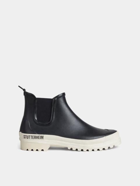 Black and White Chelsea Rainwalker Boots
