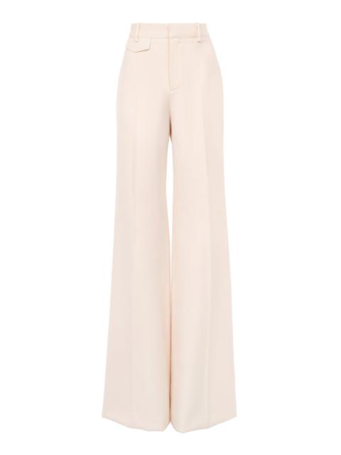 HIGH-RISE FLARED PANTS IN WOOL GABARDINE