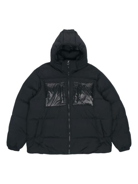 adidas originals Solid Color hooded down Jacket Black H13564