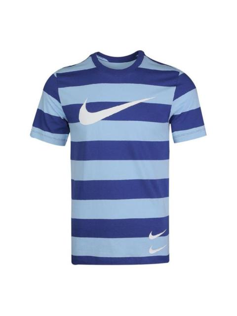 Nike Swoosh Stripe Short Sleeve Blue CQ5197-436