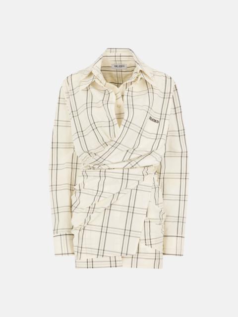 WHITE AND BLACK MINI DRESS