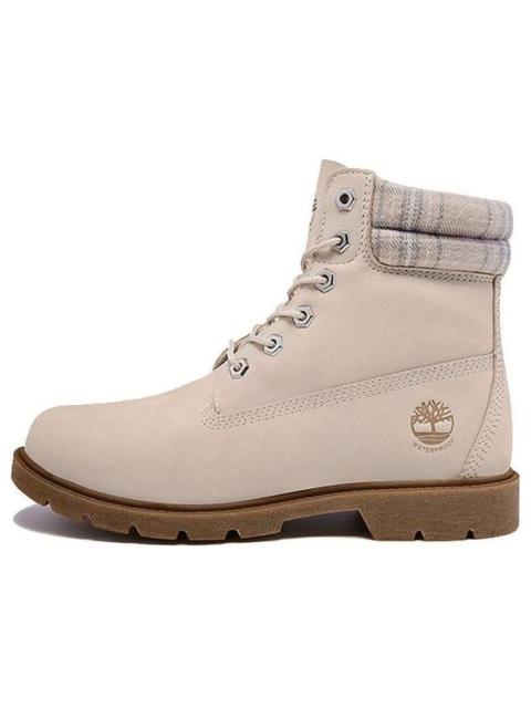 (WMNS) Timberland Lindon Woods 6 Inch Waterproof Boot 'Beige Nubuck and Printed Collar' A2BBR