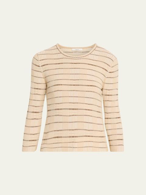 Plaid Elbow-Sleeve Sweater