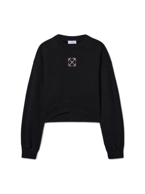 Black Arrow Jewel Cropped Sweatshirt
