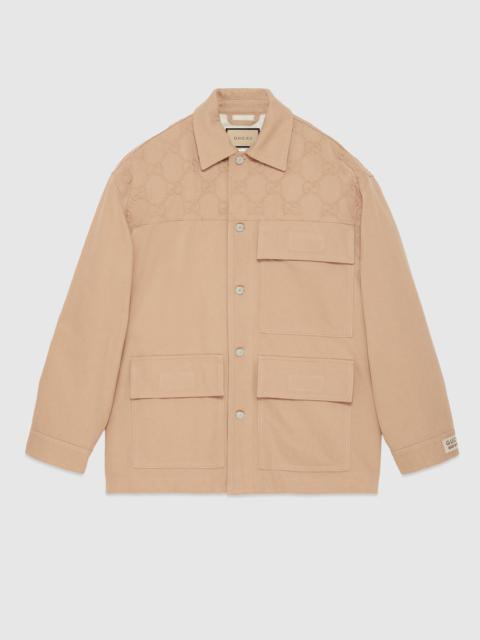 Organic denim jacket with GG detail