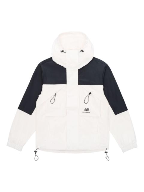 New Balance Men's New Balance Multiple Pockets Casual Sports Breathable Woven Jacket White AMJ13376-