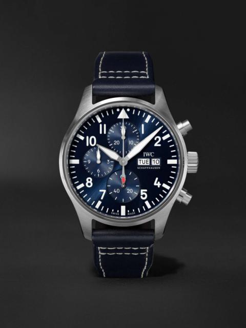 Pilot's Automatic Chronograph 43mm Stainless Steel and Leather Watch, Ref. No. IWIW378003