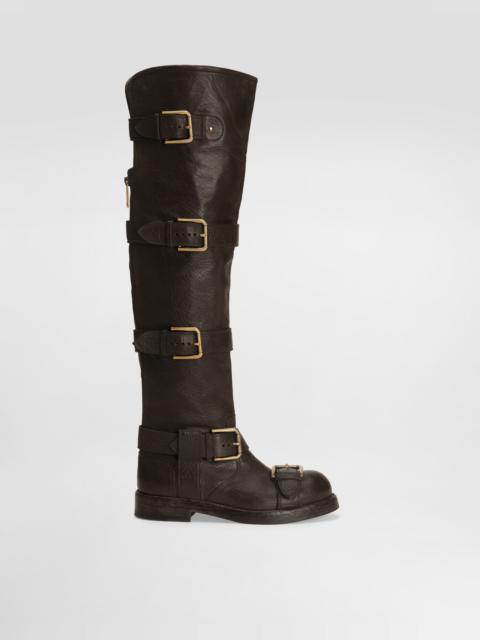 Horse leather boots