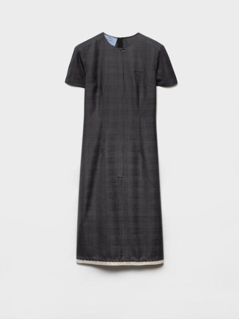 Checked wool dress