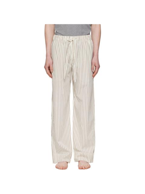 Brown & Off-White Poplin Pyjama Pants