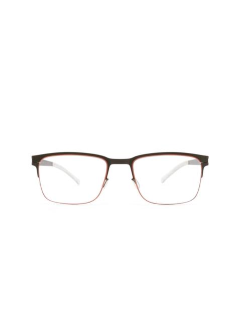 square-frame metal glasses