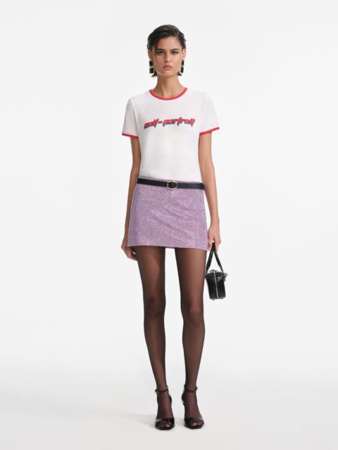 White T-Shirt With Red SP Logo