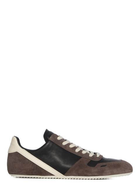 Suede and Leather Sneakers Taupe