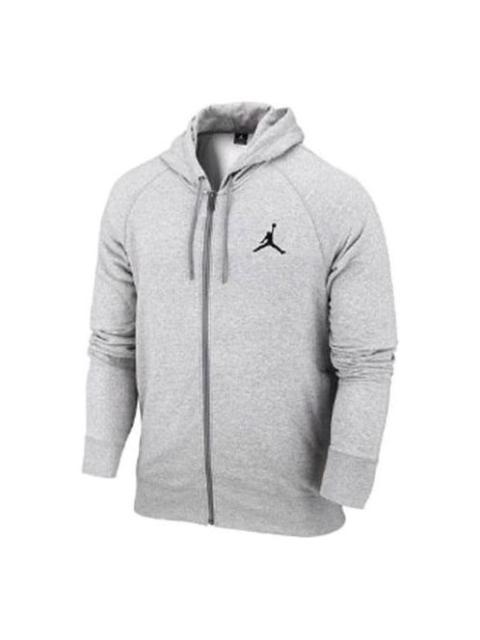 Air Jordan Air Fleece Lined Basketball Sports Hooded Jacket Gray 845861-063