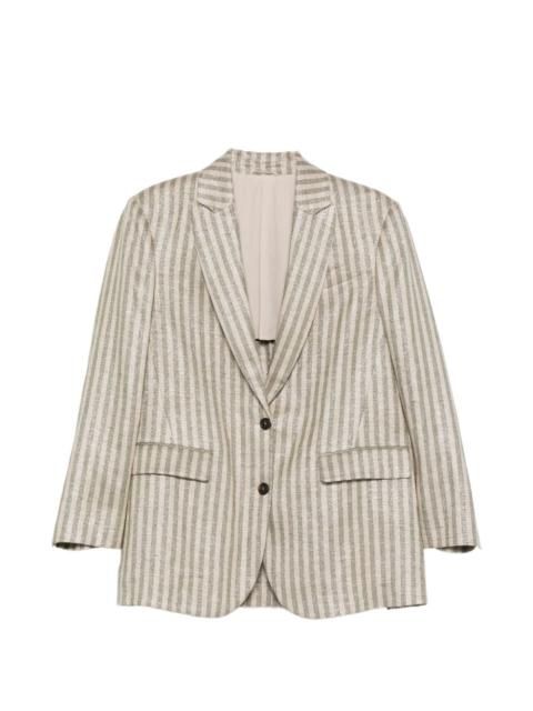 striped pocket blazer