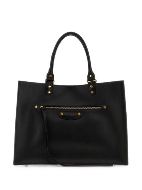 Balenciaga Black Leather Large Le City Sleek Handbag