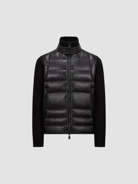 Padded Wool Zip-Up Cardigan