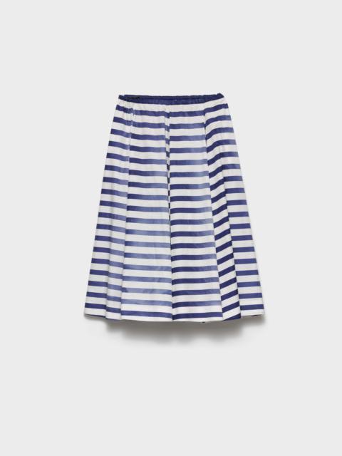 Striped old poplin full skirt