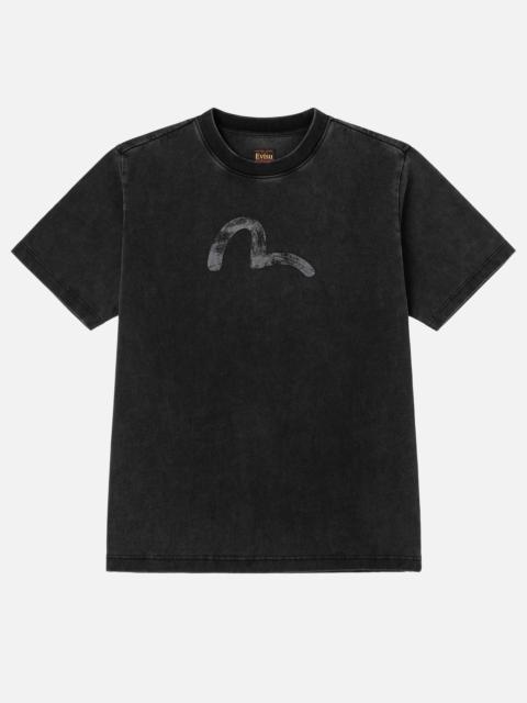 Hand-Drawn Seagull Print Relax Fit T-Shirt