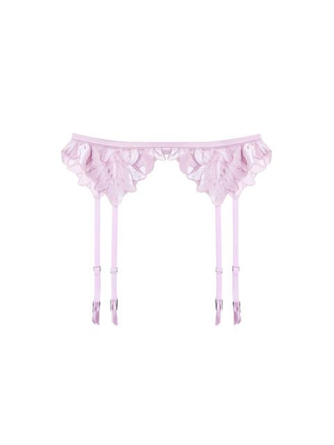 Lily Embroidery Garter Belt