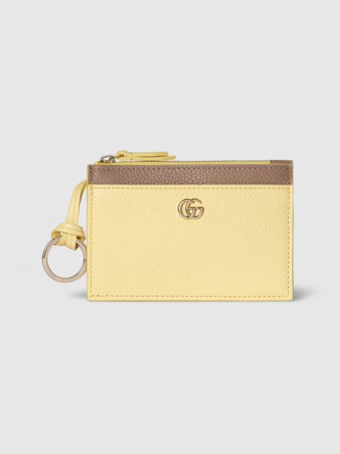 Bi-color GG Marmont zip key pouch