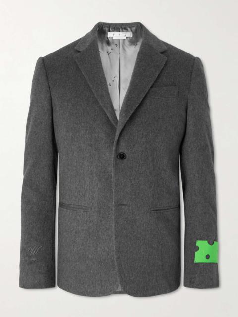 Logo-Appliquéd Cashmere Blazer