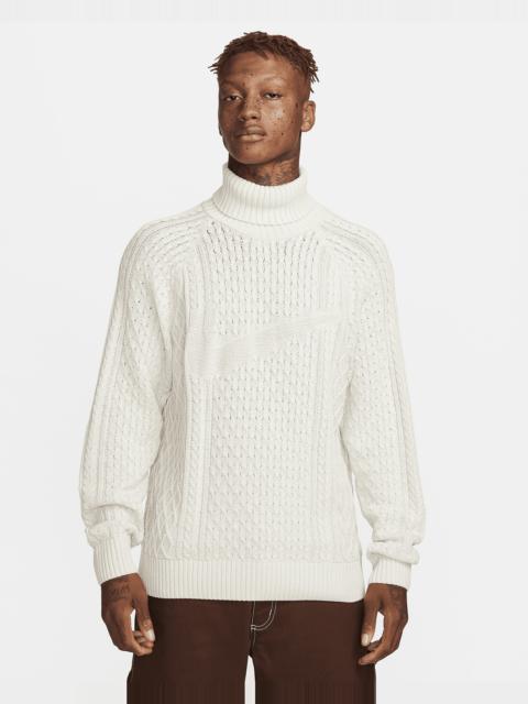 Nike Life Men's Cable Knit Turtleneck Sweater