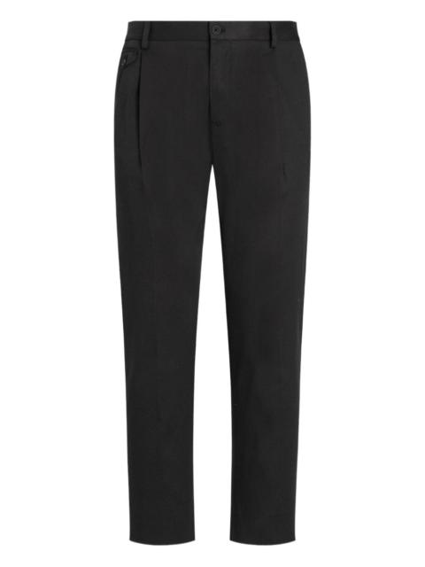 dart-front tailored trousers