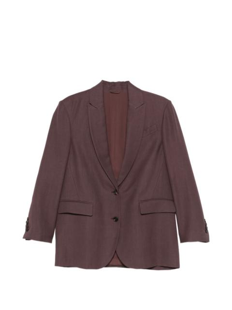 flap-pocket button blazer