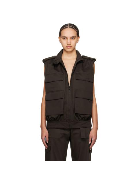 Brown Cargo Vest