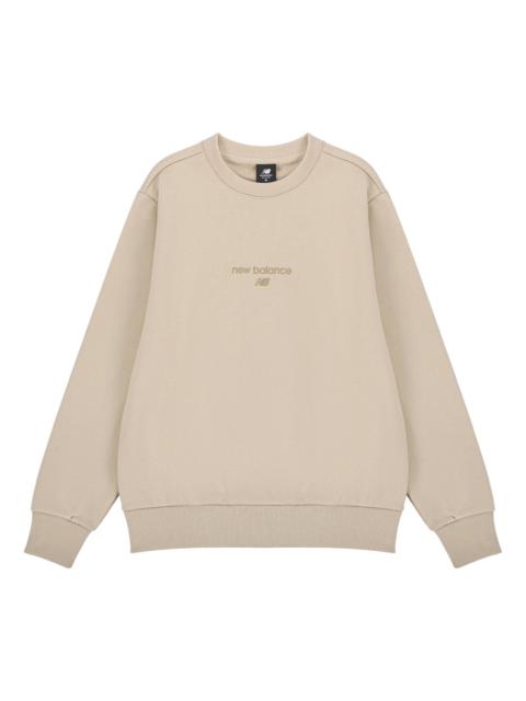 New Balance Solid Color Round Neck Sports Pullover Khaki AMT21555-PEB