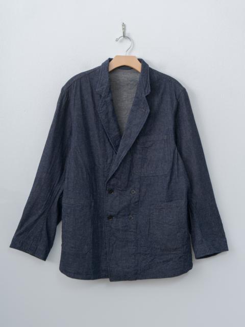 Cotton Linen Denim DB Take Easy Jacket - Indigo