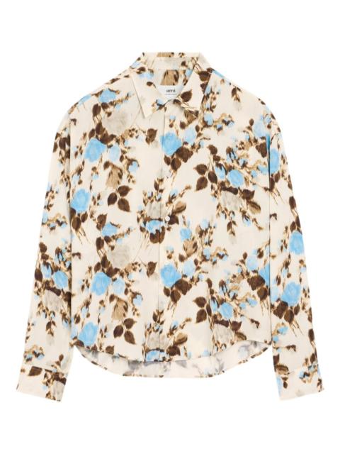 floral-print shirt