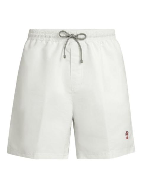 drawstring logo swim shorts