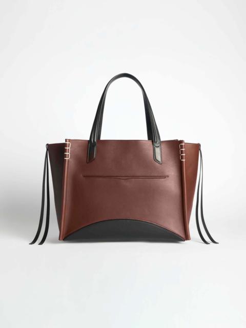 LOAFER CABAS IN BURGUNDY & BLACK